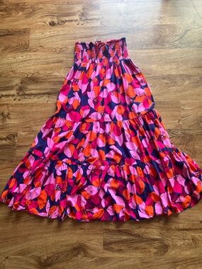 Abel the Label Anthropologie Small floral convertible, maxi skirt dress smocked